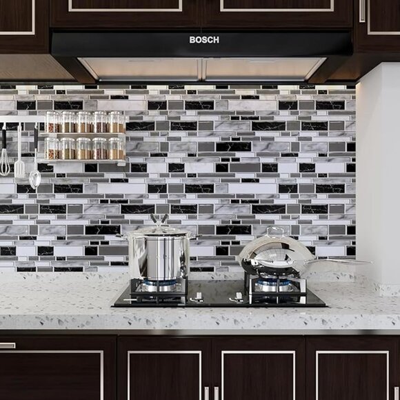 Peel & Stick Kitchen Wallpaper Backsplash Wall Paper for Kitchen 11.8inch x 78in - Picture 2 of 9